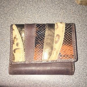 Genuine Leather leopard print wallet